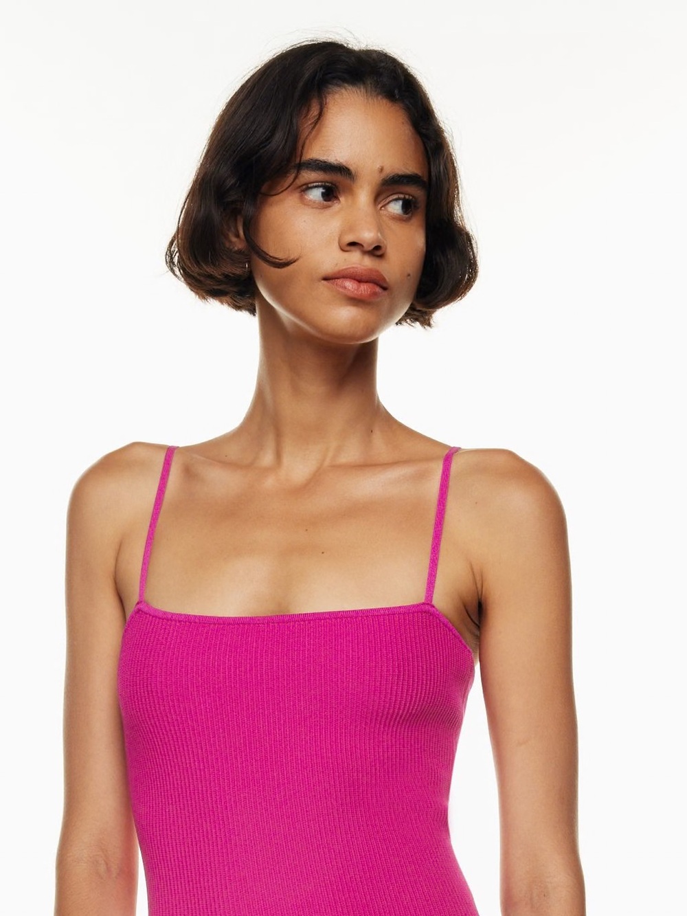 BABATON - Sculpt Knit Cami tank in Fuchsia.
Size: XS